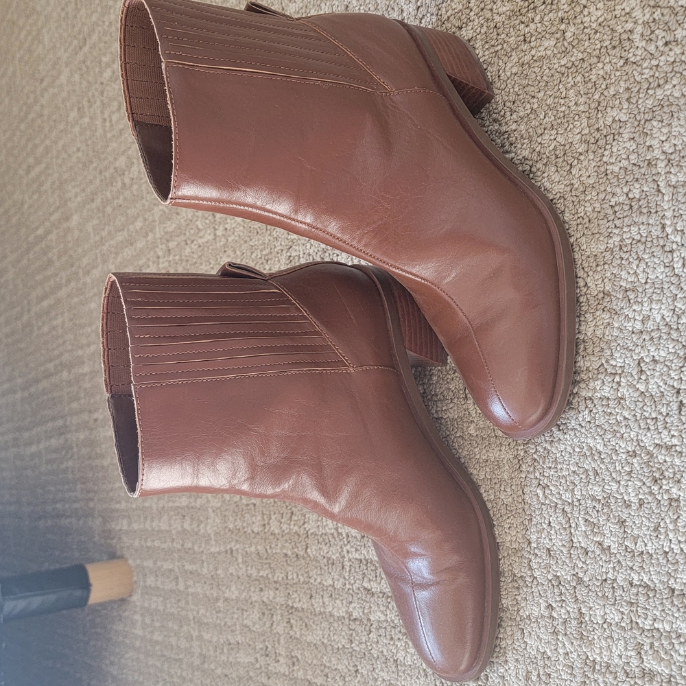 Women's Brown Leather Ankle Boots